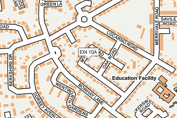 EX4 1QA map - OS OpenMap – Local (Ordnance Survey)