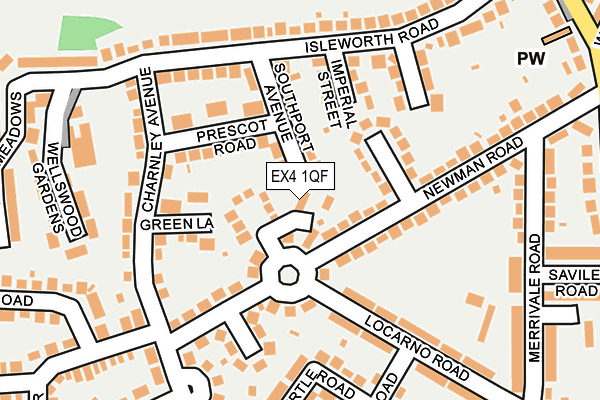 EX4 1QF map - OS OpenMap – Local (Ordnance Survey)