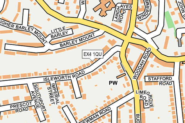 EX4 1QU map - OS OpenMap – Local (Ordnance Survey)