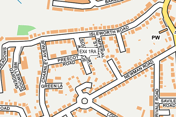 EX4 1RA map - OS OpenMap – Local (Ordnance Survey)