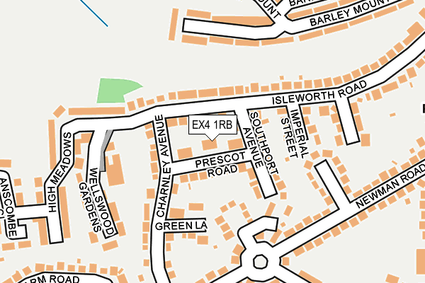 EX4 1RB map - OS OpenMap – Local (Ordnance Survey)