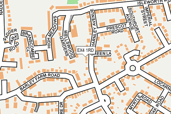 EX4 1RD map - OS OpenMap – Local (Ordnance Survey)