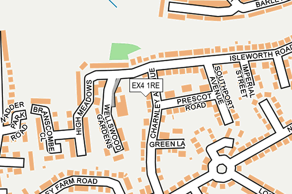 EX4 1RE map - OS OpenMap – Local (Ordnance Survey)