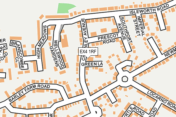 EX4 1RF map - OS OpenMap – Local (Ordnance Survey)