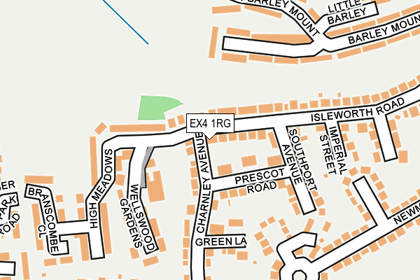 EX4 1RG map - OS OpenMap – Local (Ordnance Survey)