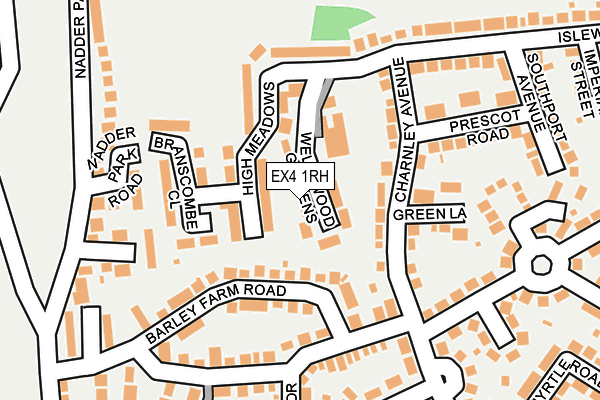 EX4 1RH map - OS OpenMap – Local (Ordnance Survey)