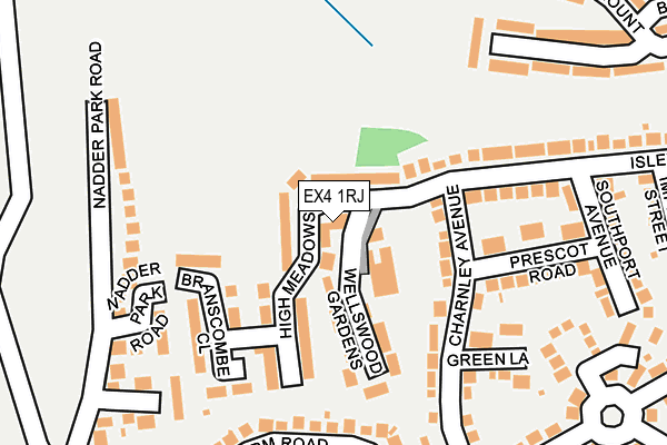 EX4 1RJ map - OS OpenMap – Local (Ordnance Survey)