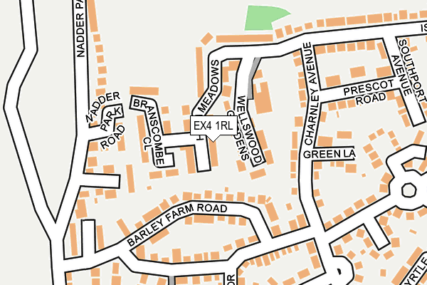 EX4 1RL map - OS OpenMap – Local (Ordnance Survey)