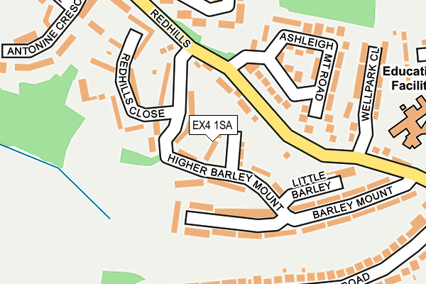 EX4 1SA map - OS OpenMap – Local (Ordnance Survey)