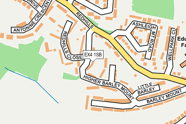 EX4 1SB map - OS OpenMap – Local (Ordnance Survey)