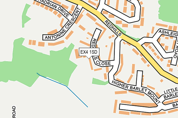 EX4 1SD map - OS OpenMap – Local (Ordnance Survey)