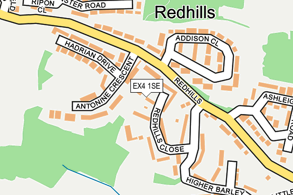 EX4 1SE map - OS OpenMap – Local (Ordnance Survey)