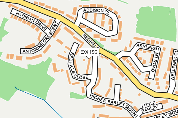 EX4 1SG map - OS OpenMap – Local (Ordnance Survey)