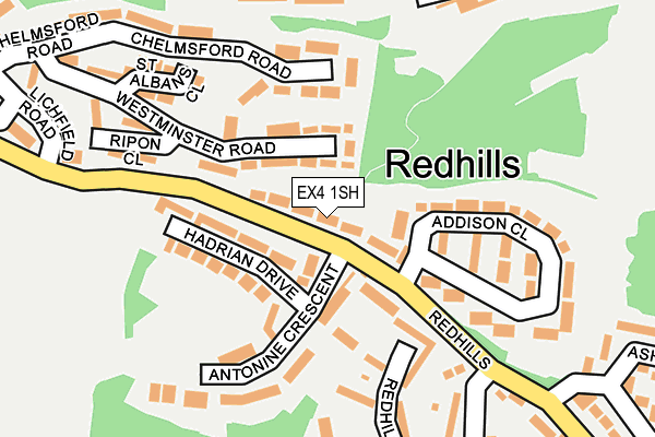 EX4 1SH map - OS OpenMap – Local (Ordnance Survey)