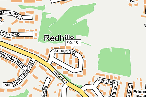 EX4 1SJ map - OS OpenMap – Local (Ordnance Survey)