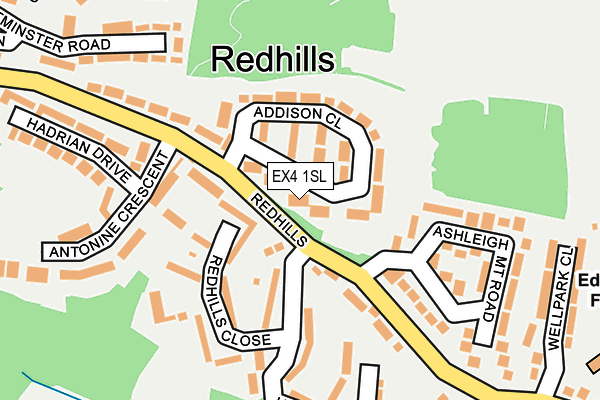 EX4 1SL map - OS OpenMap – Local (Ordnance Survey)