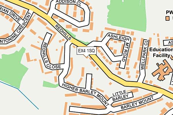 EX4 1SQ map - OS OpenMap – Local (Ordnance Survey)