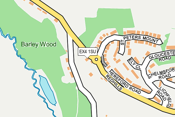 EX4 1SU map - OS OpenMap – Local (Ordnance Survey)