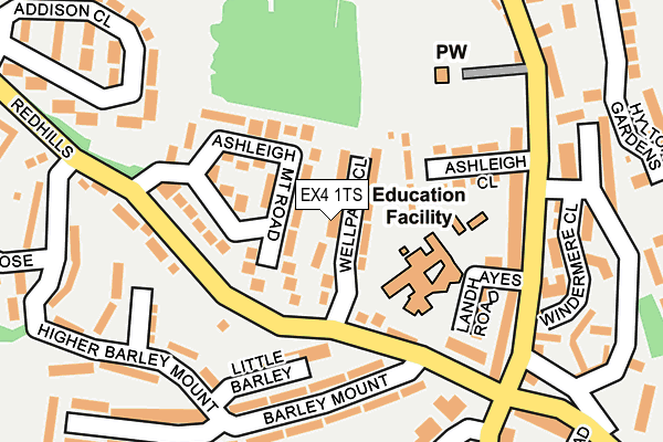 EX4 1TS map - OS OpenMap – Local (Ordnance Survey)