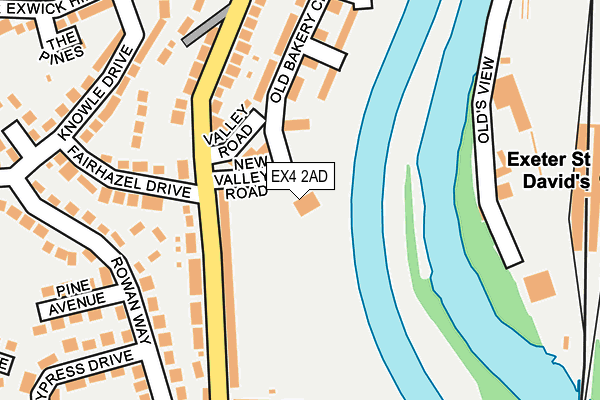 EX4 2AD map - OS OpenMap – Local (Ordnance Survey)