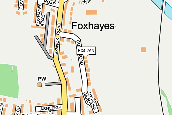 EX4 2AN map - OS OpenMap – Local (Ordnance Survey)