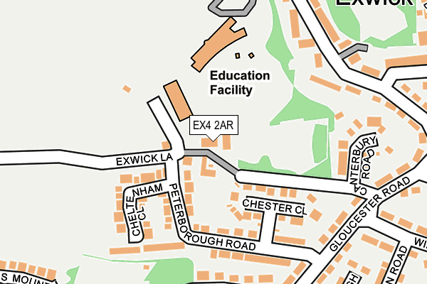 EX4 2AR map - OS OpenMap – Local (Ordnance Survey)