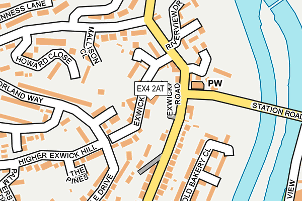 EX4 2AT map - OS OpenMap – Local (Ordnance Survey)