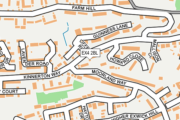 EX4 2BL map - OS OpenMap – Local (Ordnance Survey)