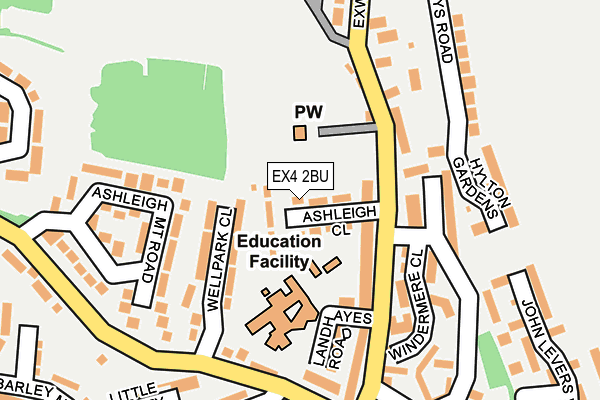 EX4 2BU map - OS OpenMap – Local (Ordnance Survey)