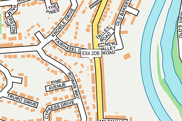 EX4 2DB map - OS OpenMap – Local (Ordnance Survey)