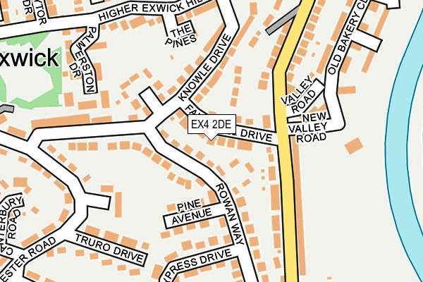 EX4 2DE map - OS OpenMap – Local (Ordnance Survey)