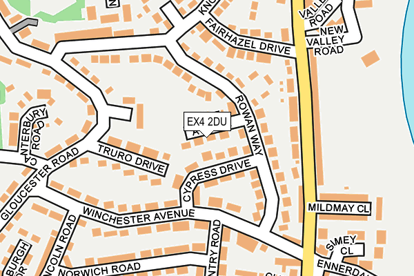 EX4 2DU map - OS OpenMap – Local (Ordnance Survey)