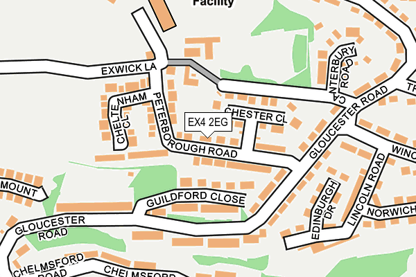 EX4 2EG map - OS OpenMap – Local (Ordnance Survey)