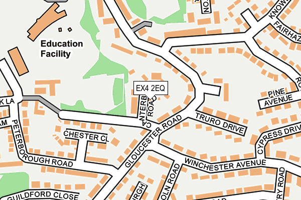 EX4 2EQ map - OS OpenMap – Local (Ordnance Survey)