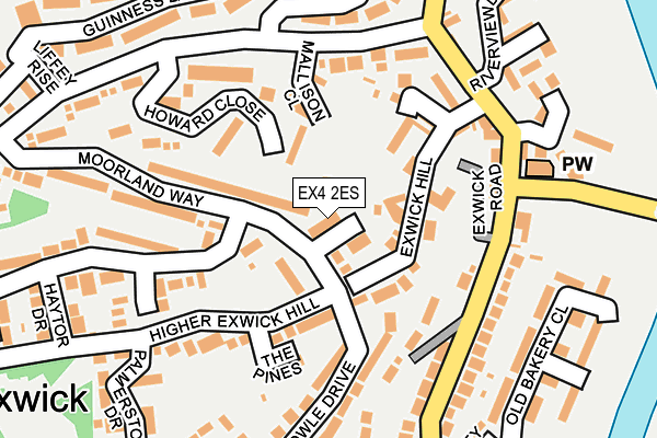 EX4 2ES map - OS OpenMap – Local (Ordnance Survey)