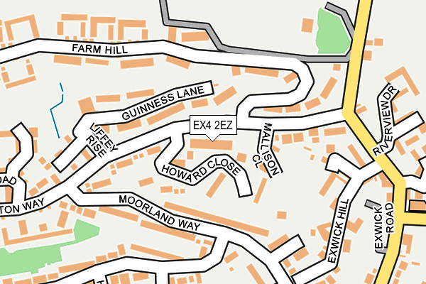 EX4 2EZ map - OS OpenMap – Local (Ordnance Survey)