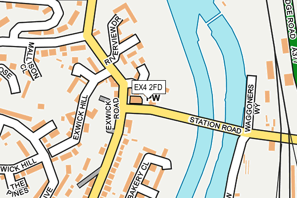 EX4 2FD map - OS OpenMap – Local (Ordnance Survey)