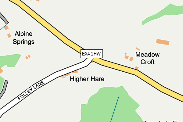 EX4 2HW map - OS OpenMap – Local (Ordnance Survey)