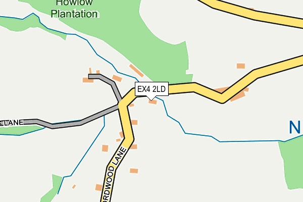 EX4 2LD map - OS OpenMap – Local (Ordnance Survey)