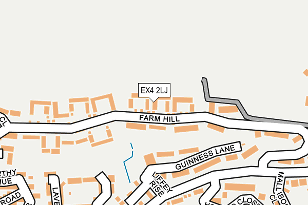 EX4 2LJ map - OS OpenMap – Local (Ordnance Survey)