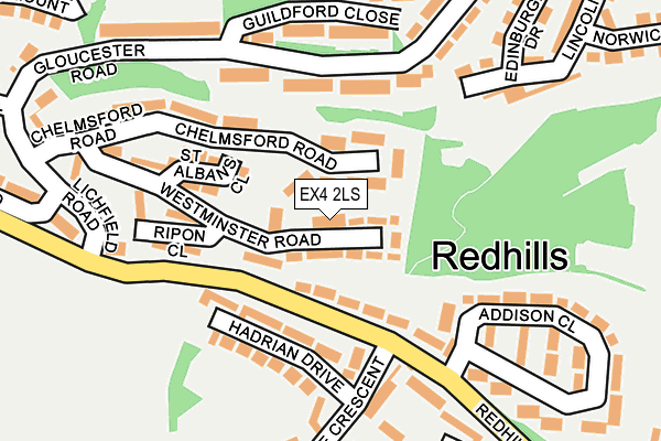 EX4 2LS map - OS OpenMap – Local (Ordnance Survey)