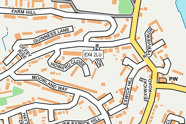 EX4 2LU map - OS OpenMap – Local (Ordnance Survey)