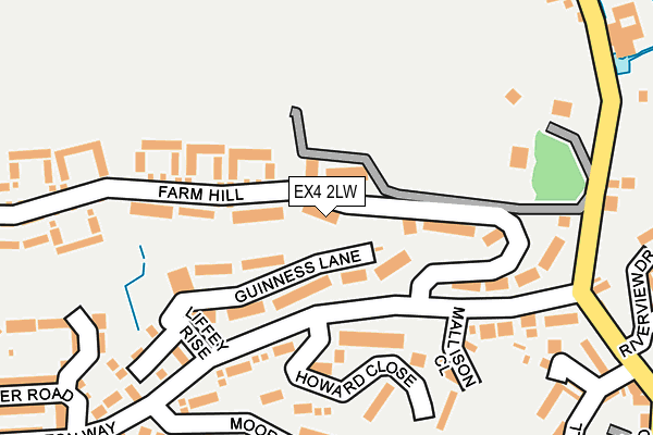 EX4 2LW map - OS OpenMap – Local (Ordnance Survey)