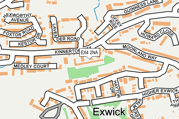 EX4 2NA map - OS OpenMap – Local (Ordnance Survey)