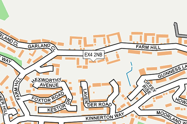 EX4 2NB map - OS OpenMap – Local (Ordnance Survey)