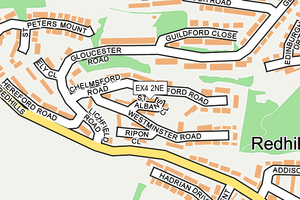 EX4 2NE map - OS OpenMap – Local (Ordnance Survey)