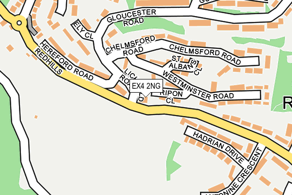 EX4 2NG map - OS OpenMap – Local (Ordnance Survey)