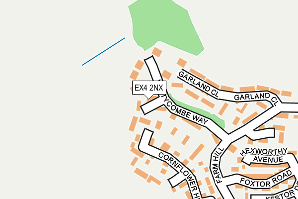 EX4 2NX map - OS OpenMap – Local (Ordnance Survey)