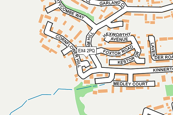 EX4 2PQ map - OS OpenMap – Local (Ordnance Survey)