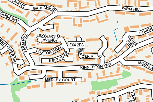 EX4 2PS map - OS OpenMap – Local (Ordnance Survey)